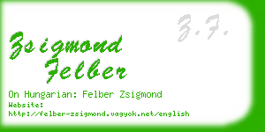 zsigmond felber business card